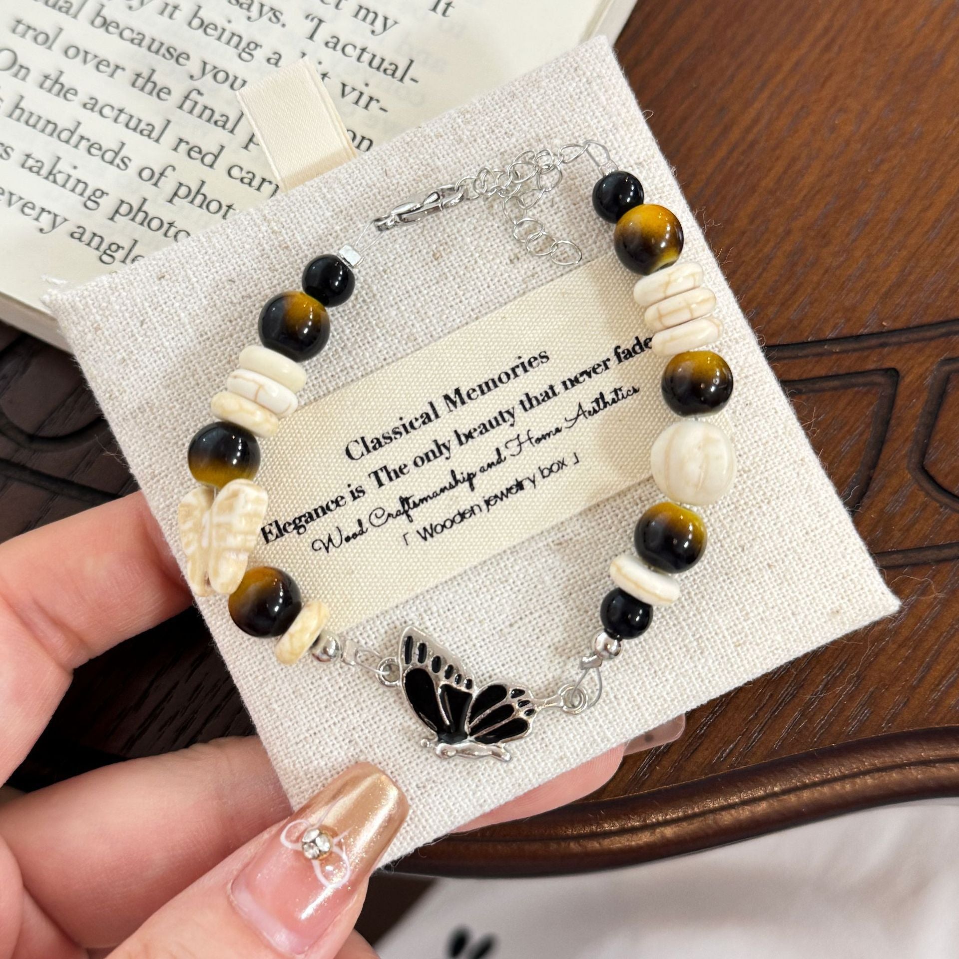 Chinese Style Butterfly Beaded Bracelets